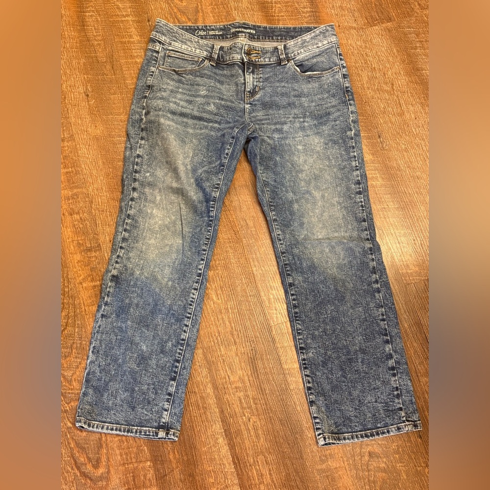 Denver Hayes Chloe Curvy Fit Straight Leg Denim Jeans Size 12 x 30